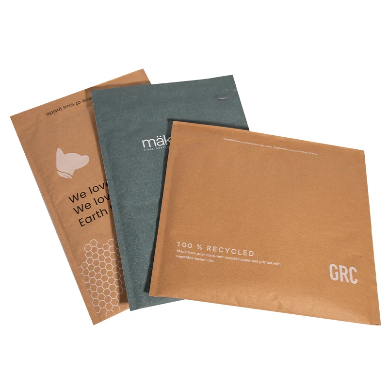 Compostable Padded Kraft Paper Express Envelope Biodegradable Shockproof Mailing Bags Shipping Honeycomb Mailers