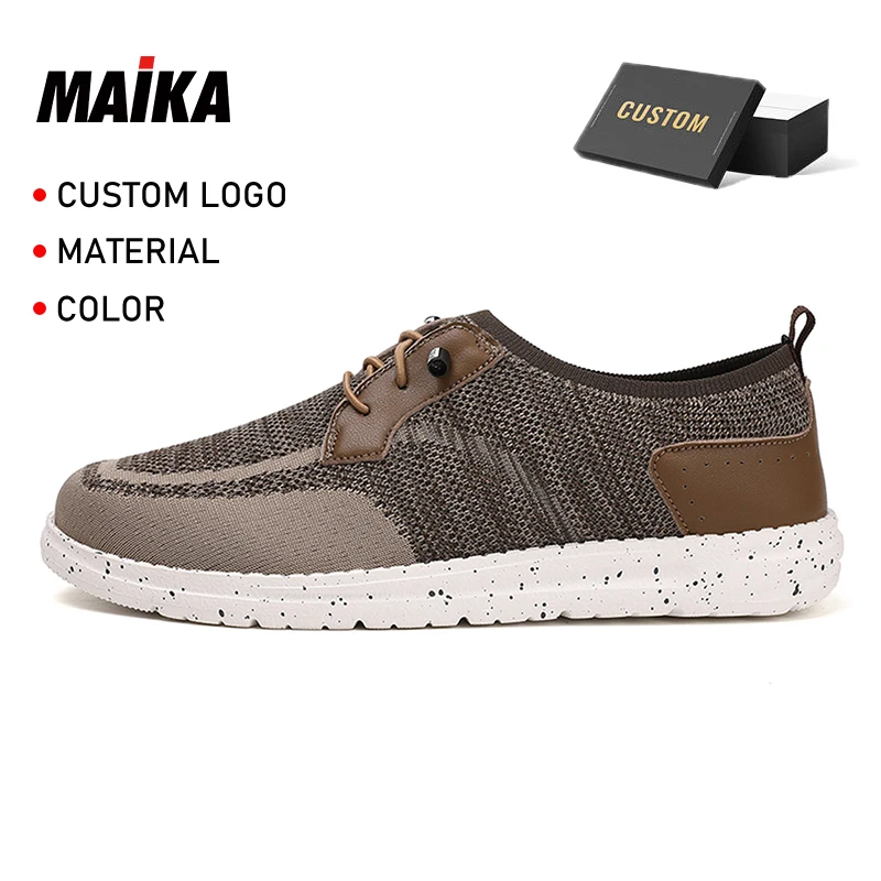 Walking Style Shoes Custom LOGO Driving Shoes for Men Size 48 Breathable Casual Slip on Loafers Flat Boat Shoes Sneakers 2024