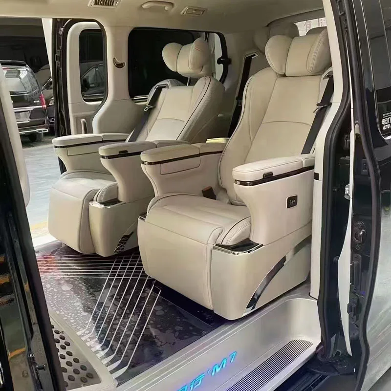Роскошный дизайн Кожаные Деловые кресла для автомобиля v-class sienna электрический массаж alphard vellfire
