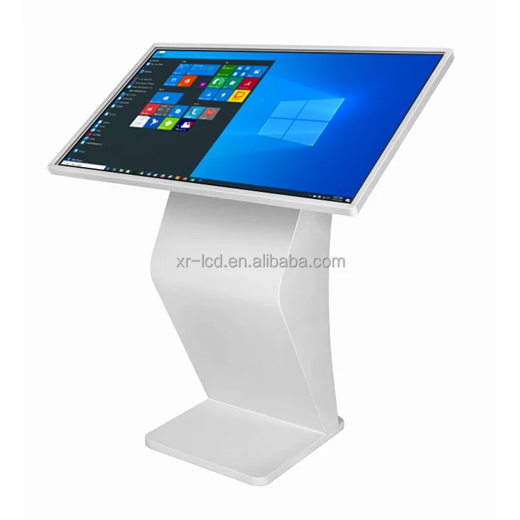 Table stand 43 inch touch screen interactive information kiosk with digital sigange software