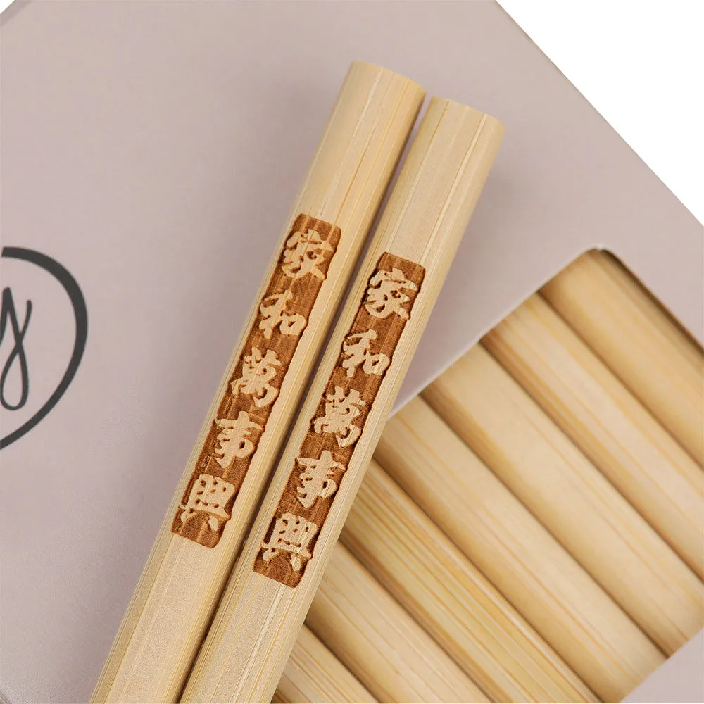 Round Bamboo Chopsticks Hot Sale Bamboo Chopsticks Home Cutlery Natural Bamboo Case Chopsticks