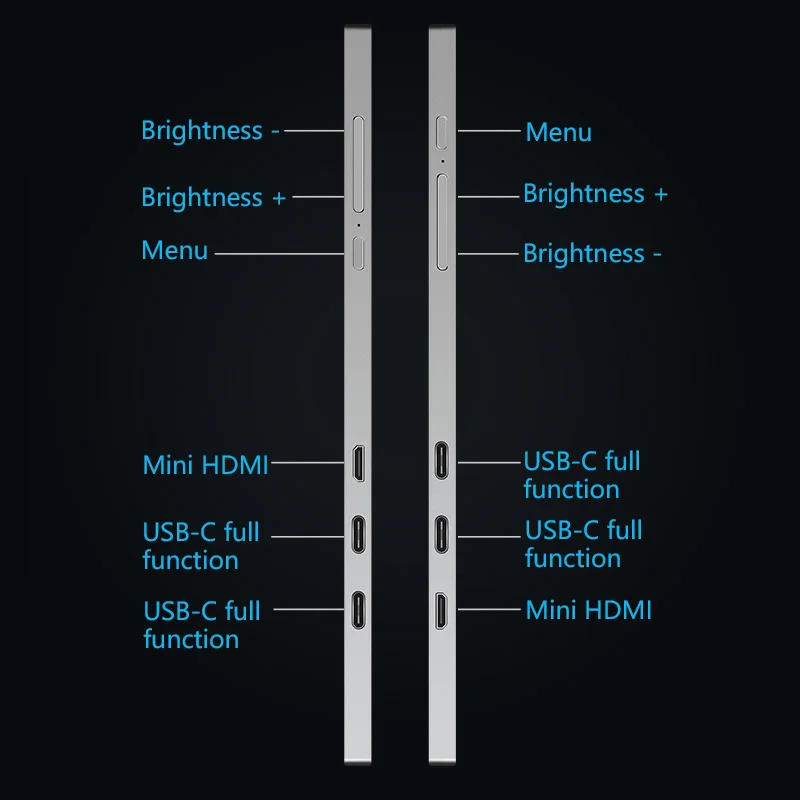 original manufacture 15 inch 1920*1080 lcd screen usb c powered portable triple monitor extender for laptop