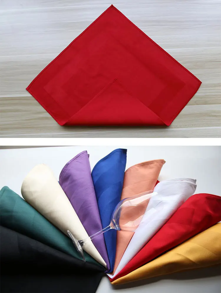 100% Cotton Hotel Napkin Dinner Napkins Cloth for Restaurant Table Cloth Mouth Wipe Cloth