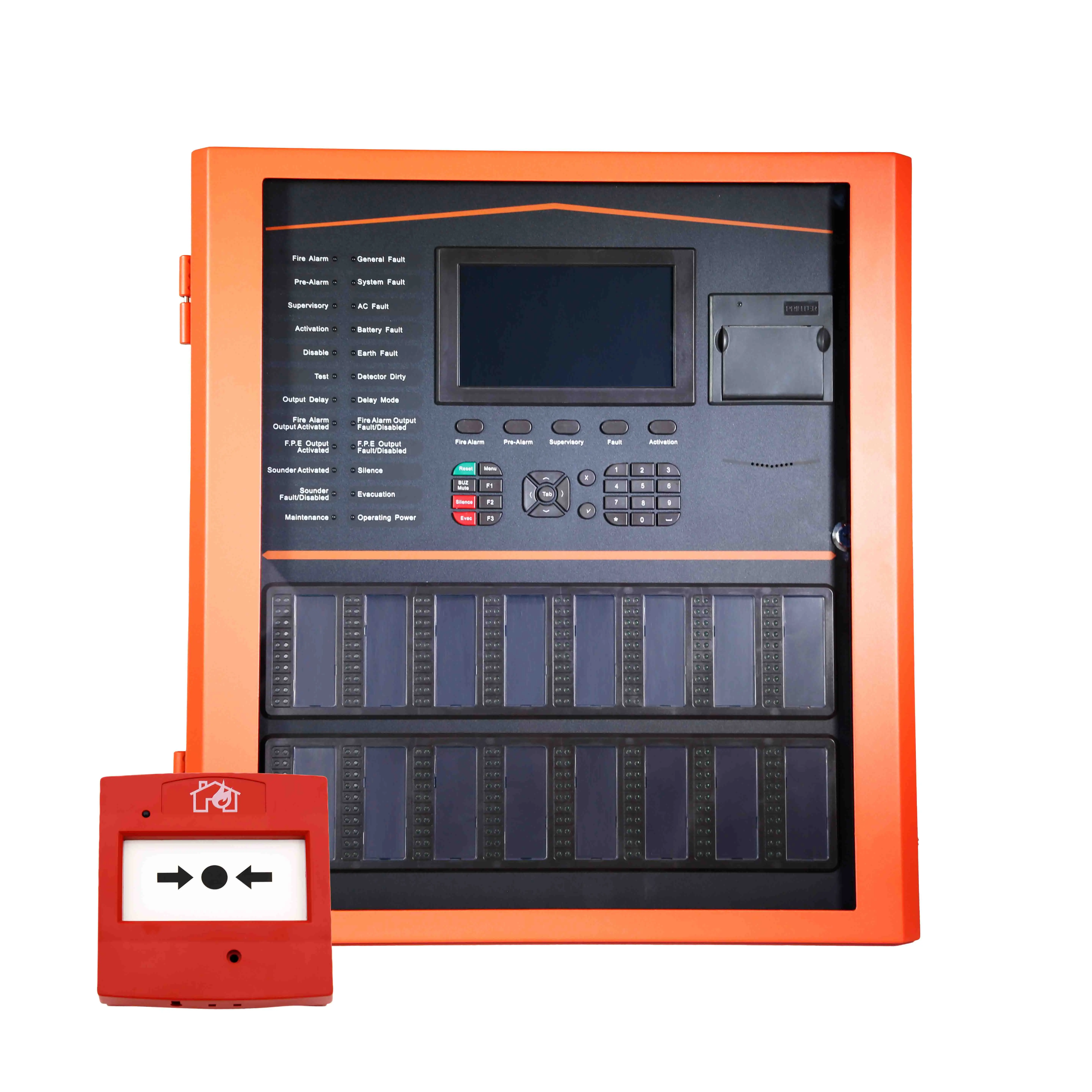 LPCB Approved 1-8 loop TX7 Addressable Fire Alarm Control System  fire alarm control panel