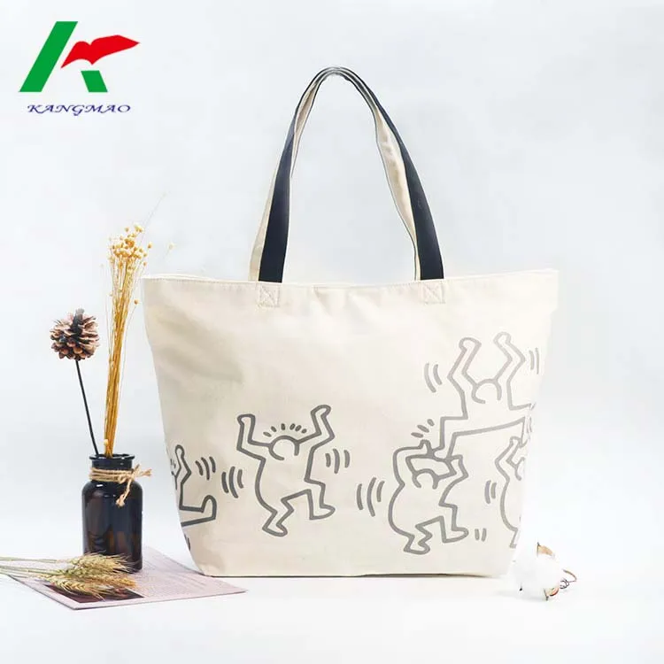 High Quality Reusable Cheap Custom Logo Cotton Canvas Beach Bag, Cotton Canvas Tote Shopping Bag