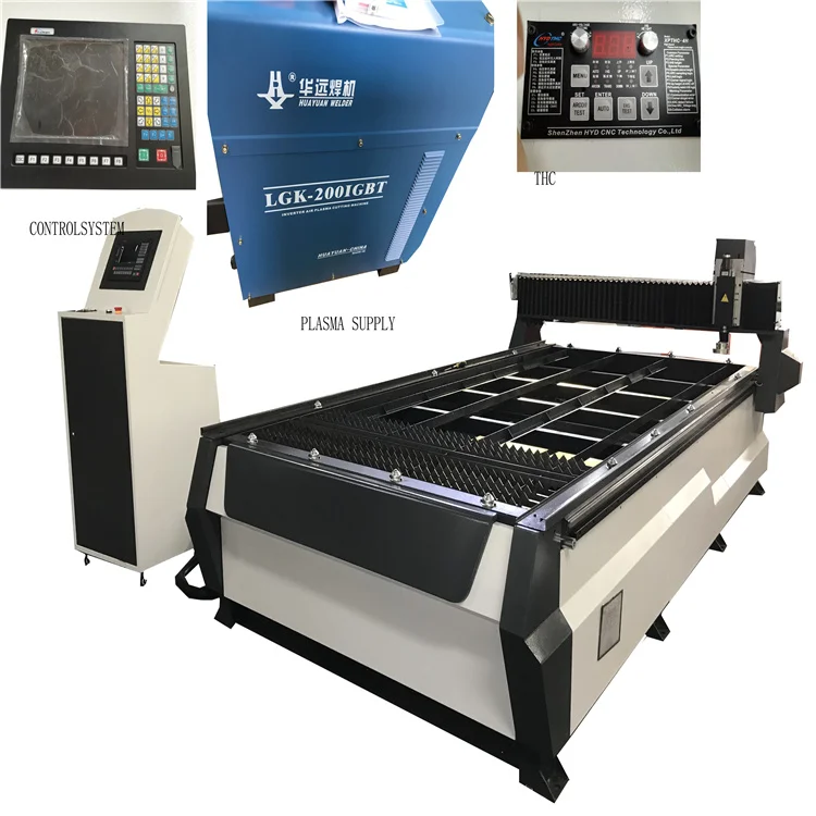 5*10 feet cnc plasma huayuan plasma 200 with plasma arc