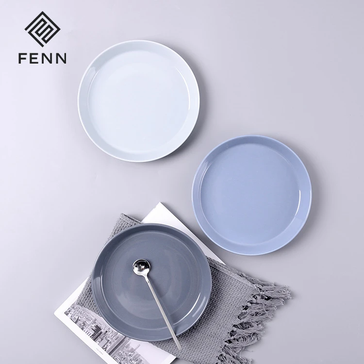 Customized Factory Supplies MultiColor Glazed Nordic Plate / Ceramic Tableware Soup Plate Porcelain Deep Plate & Dish