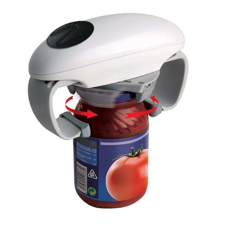 Can Opener: Open Your Cans with A Simple Push of Button Smooth Edge  Food-Safe and Battery Operated Handheld Can Opener