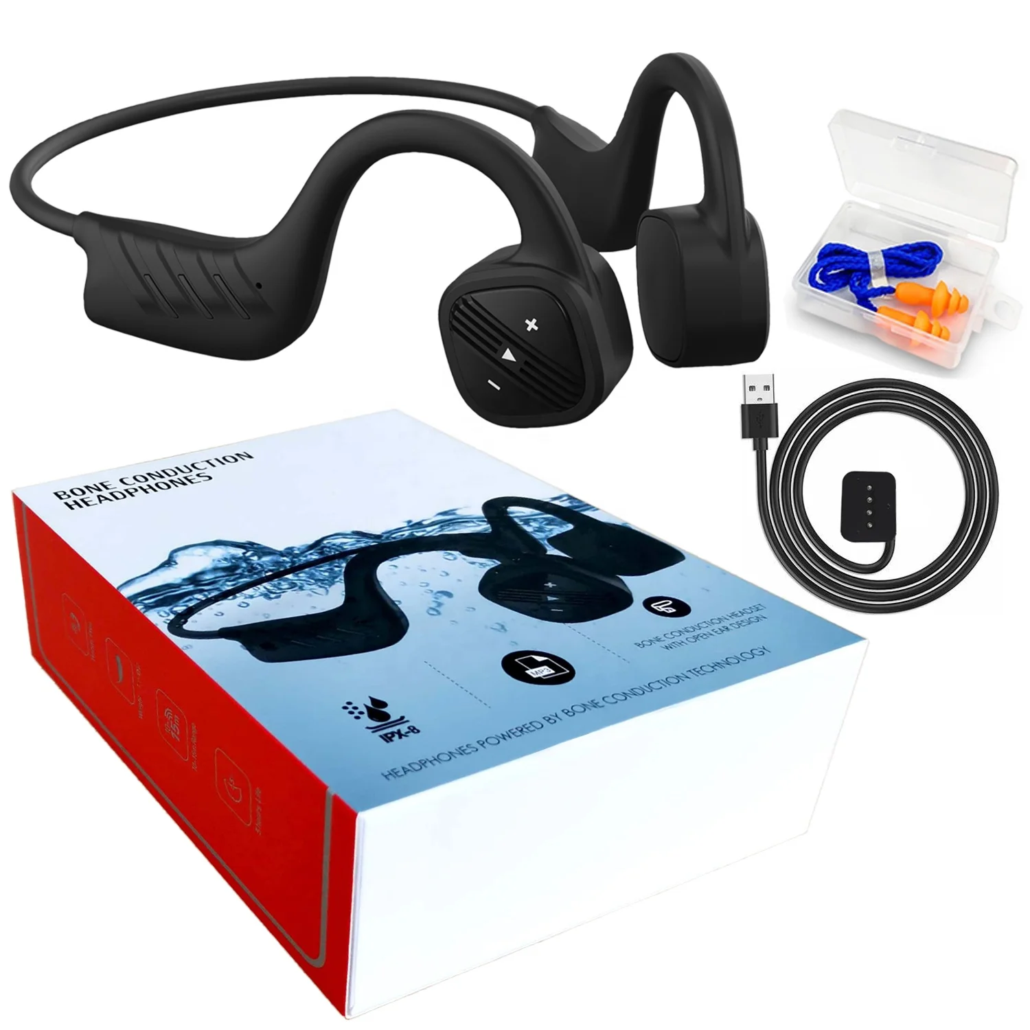 Беспроводные стереонаушники BT5.0, наушники с костной проводимостью, Bluetooth беспроводные наушники без берушей, гарнитура со встроенным микрофоном