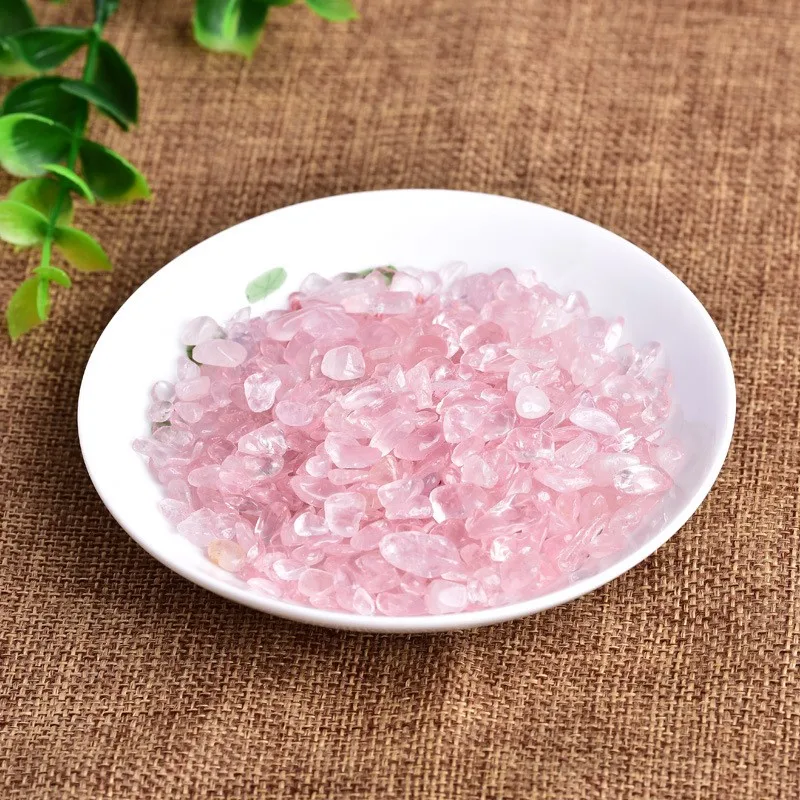 natural crystal chips Stone Gravels Rough Chips bulk rose quartz small size crystal chips