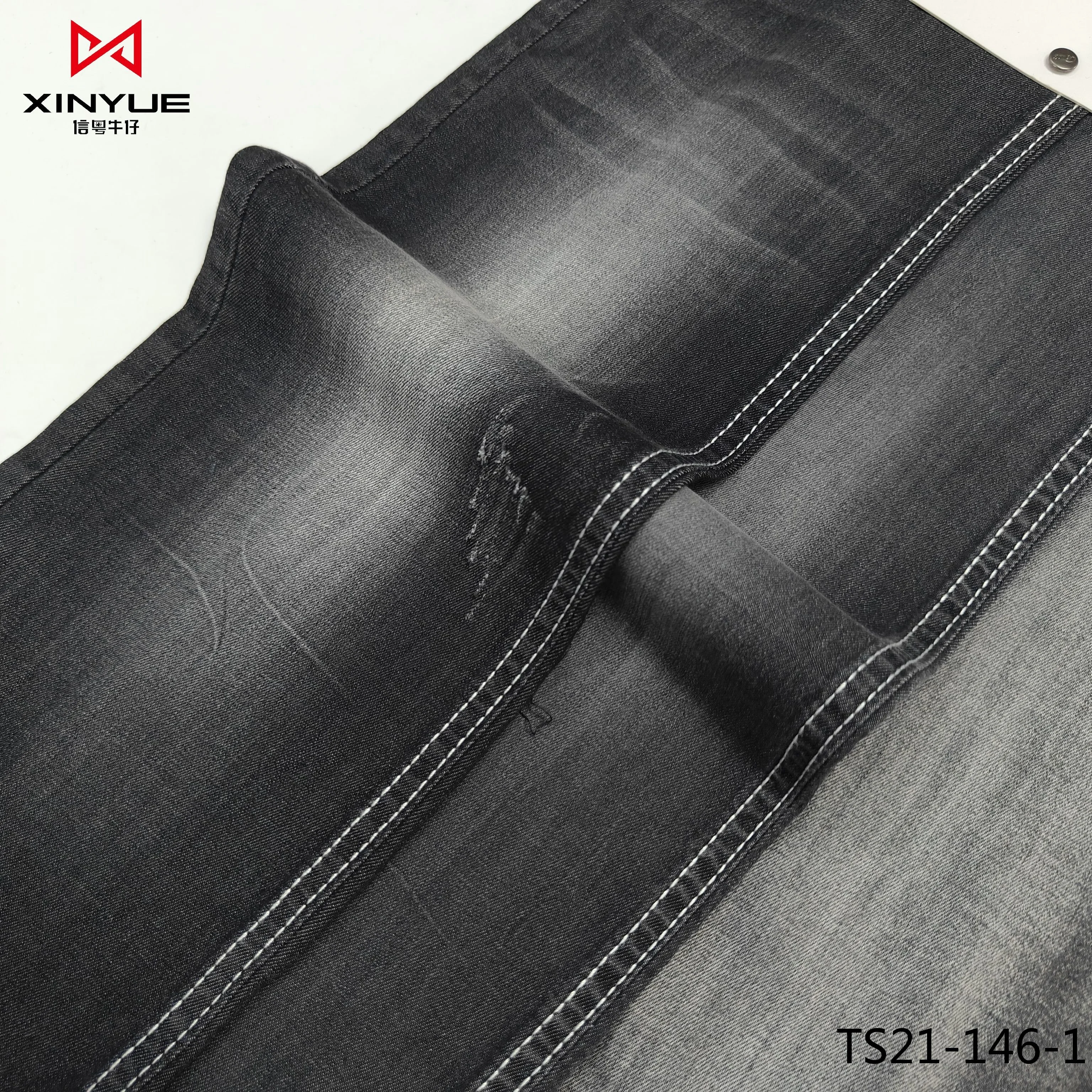 Fabric Elastane Denim Cotton Polyester High Quality Durable Denim for Crocs Tricot Woven Custom Denim Fabric Printing YARN DYED