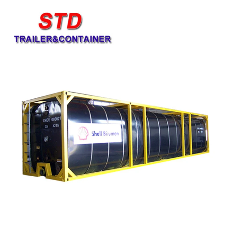 Дешевые товары из Китая, 40 футов битума танк-контейнер с дымовых Отопительная система