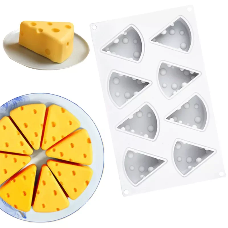 3D Cheese candle mold  8 cavity Mutil-function Cake Mold Soap Candle Mousse Cheese Making Mold
