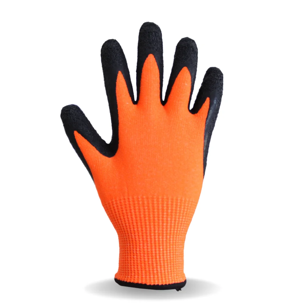 Great Grip En388  Hppe Cut Resistant Level 5 Work Safety Gloves Anti Cut Sandy Nitrile Coated Hand Gloves