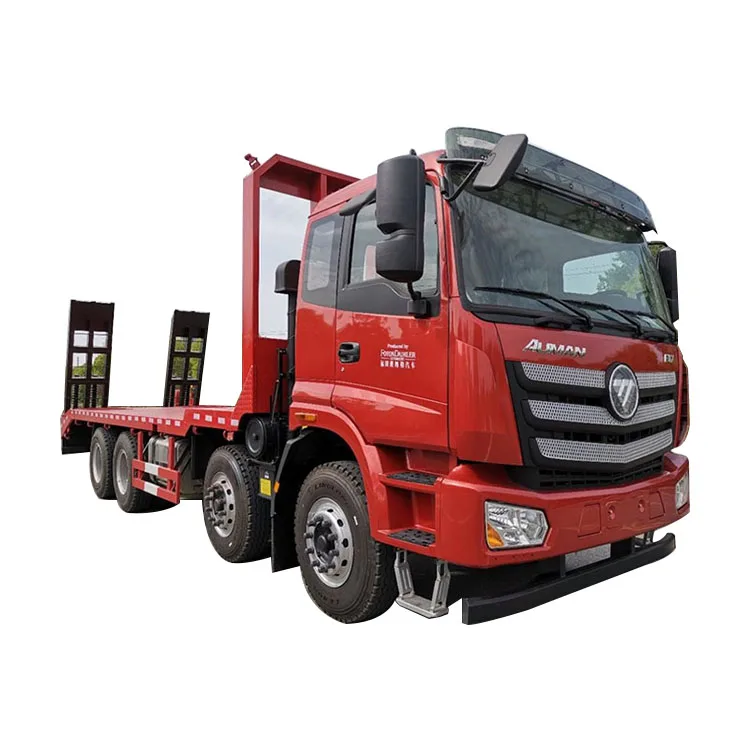 Isuzu Howo Foton Auman Dongfeng Customized 8x4 30-40ton Flatbed Transport Truck Truck Mounted Excavator Tow Made of Steel