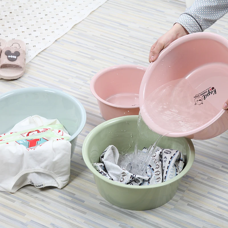 Household Plastic Bucket Student Bucket Washbasin  Round plastic wash basin 28CM round plastic bathroom basin