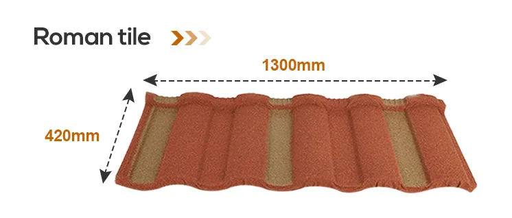 Nigeria Oem High Quality Stone Granules Coated Metal Roof Tile Al Zn Stone Roof Tiles Price