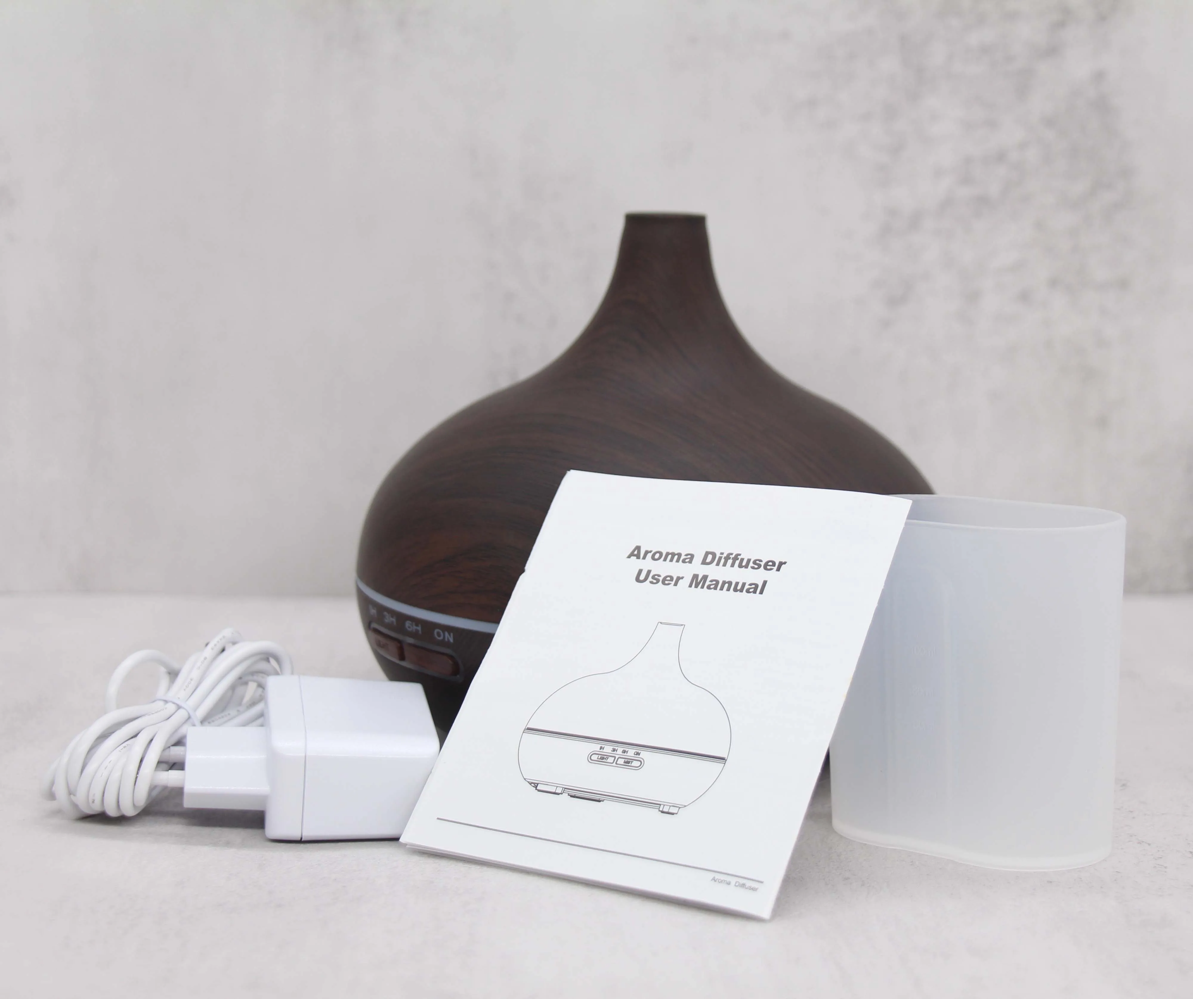 Original Design Wood Grain Humidifier 300ml Aromatherapy Essential Oil Diffuser Simple Aroma Diffuser For Home Hotel Office