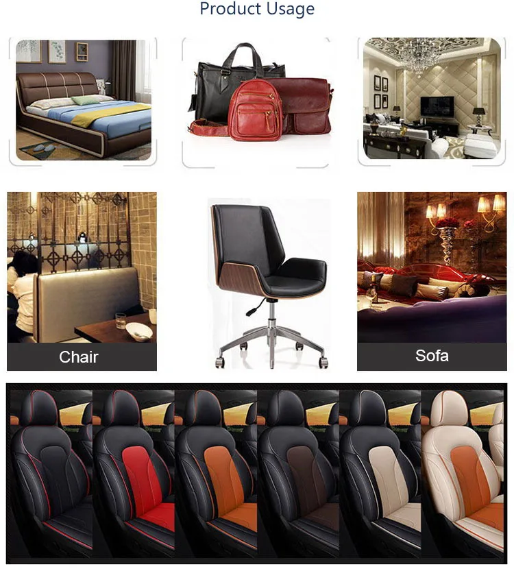 Knitted Back 0.7 mm PVC 3D Nappa Textured Rexine Vegan Artificial Faux Upholstery Leather Fabric Synthetic Leather for Furniture