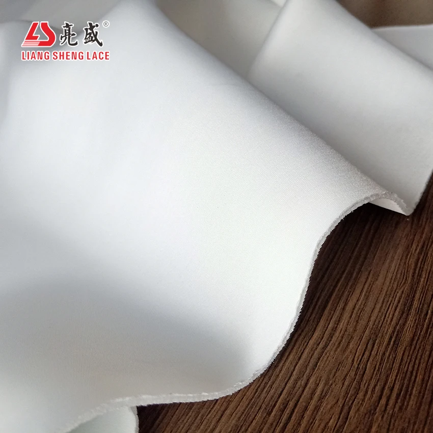 Space layer material pure white polyester spandex sports knitted fabric thick mesh fabric