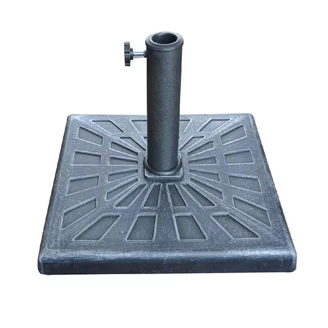 Park flat terrace angled umbrella parasol base square slabs balcony