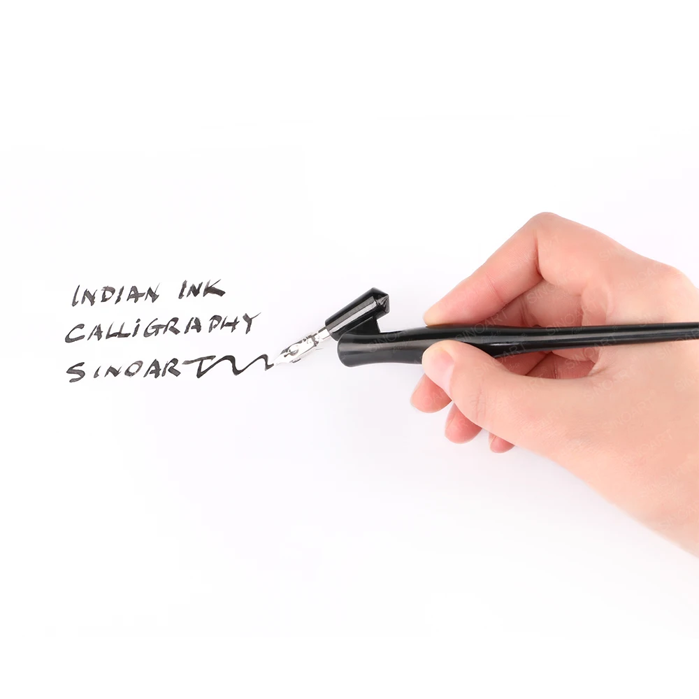 SINOART 5 Pen Nibs 1 Dip Special Shape Design Calligraphy Plastic Handle for Writing Kit