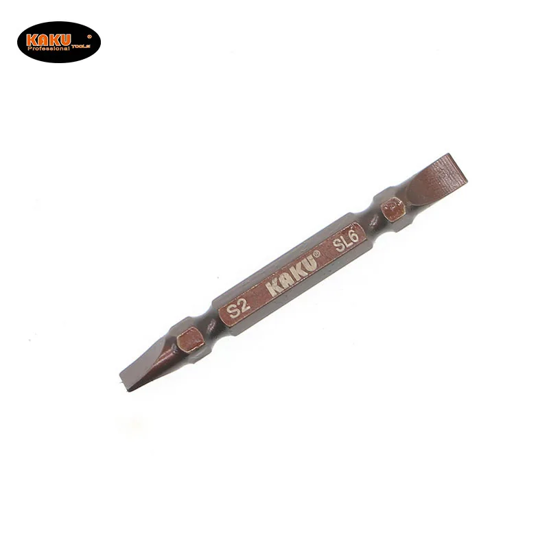 KAKU Wholesale SL6 S2 Double Flat Head Ends Multi Bit Screwdriver Impact Electric Screwdriver Bits