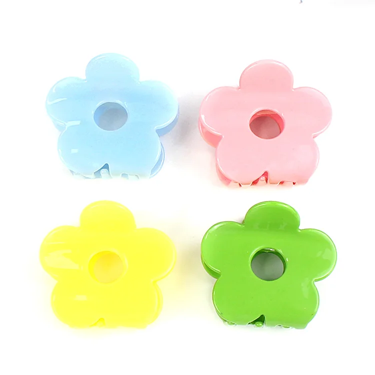 YIYI Custom Wholesale Flower Hair Clips Clutchers Korean Style Hair Claw Clip Cute Glam Acetate Flower Claw Clips For Women