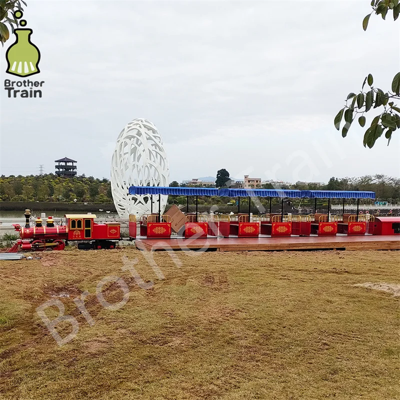 High Quality Battery Operated Mini Outdoor Train Track Ride Electric Amusement Park With Rails for Sale