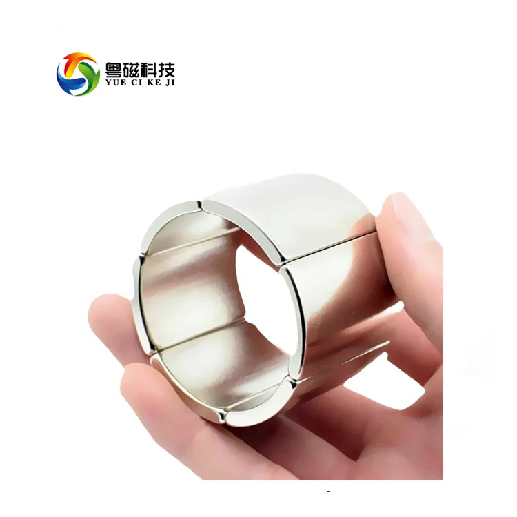Strong Half Round Neodymium Arc Segment Magnets Bonded Arched Ndfeb Magnet Motor Free Energ Neodymium Arc Shape Magnet