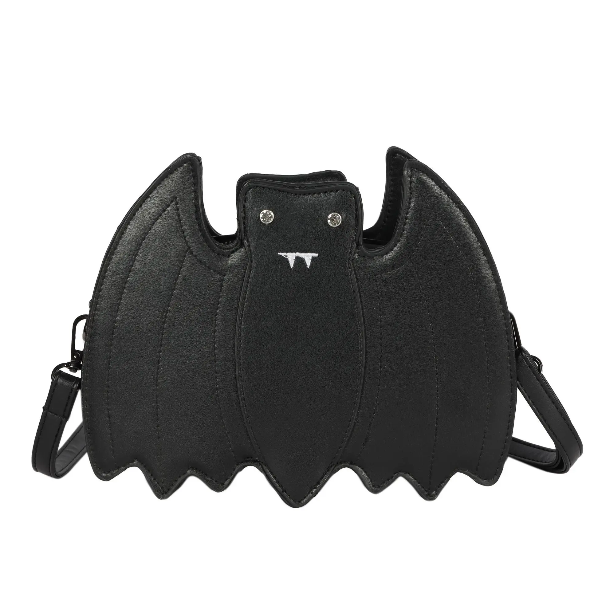 Fashion Diablo Punk Creative Spring Fun Simulation Bat Animals PU Halloween funny Crossbody Bag