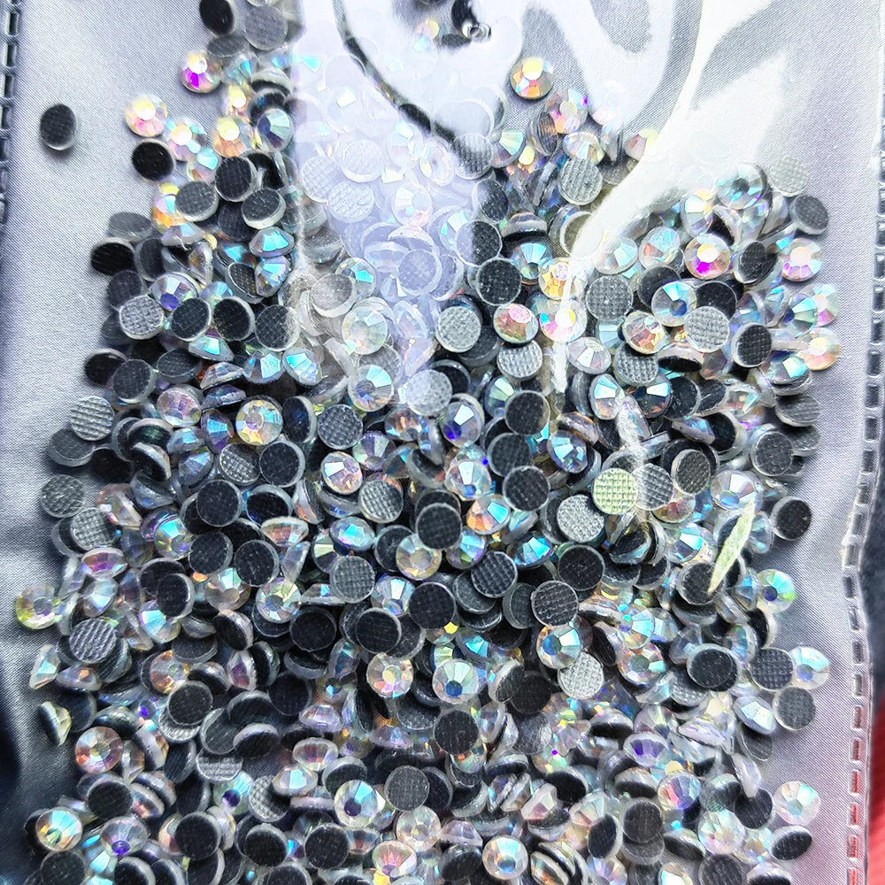 Wholesale Bulk  High Quality Crystal Ab New ab Dmc stone Hot Fix Rhinestone Hot Fix Iron Rhinestone