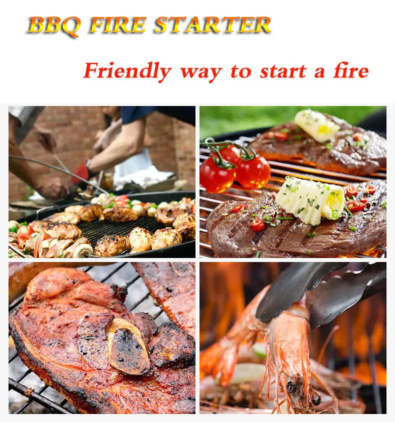 Hot Selling Natural Wood Solid Fuel Waxed Ignition Bbq Camping Fire Starter