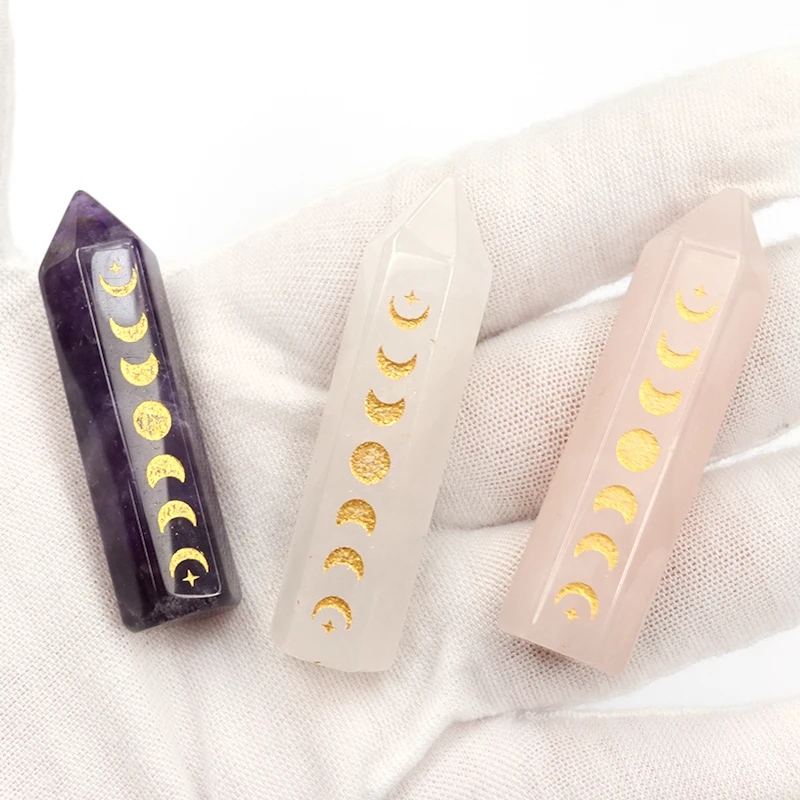 Wholesale Natural Crystals Point Rose Quartz Tower Amethyst Healing Crystals Quartz Points Healing Stone Crystal Wand Tower