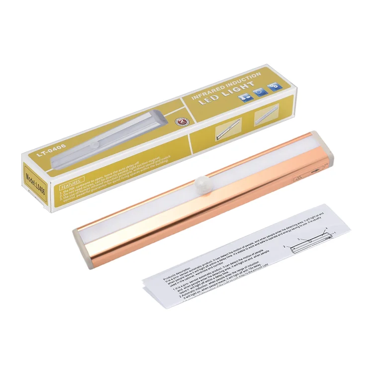 Hot Sale Under Cabinet Led Light Motion Sensor Automatic Wardrobe Lights Magnetic Led Closet Light 10leds