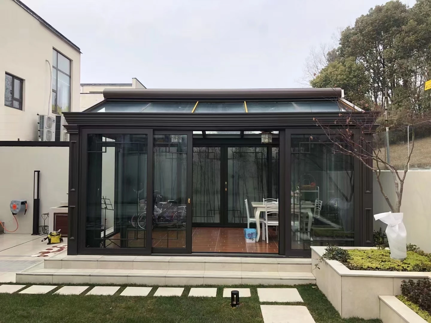 High quality veranda sunroom Aluminium Frame Sunroom Commercial Glass Housewinter gardens
