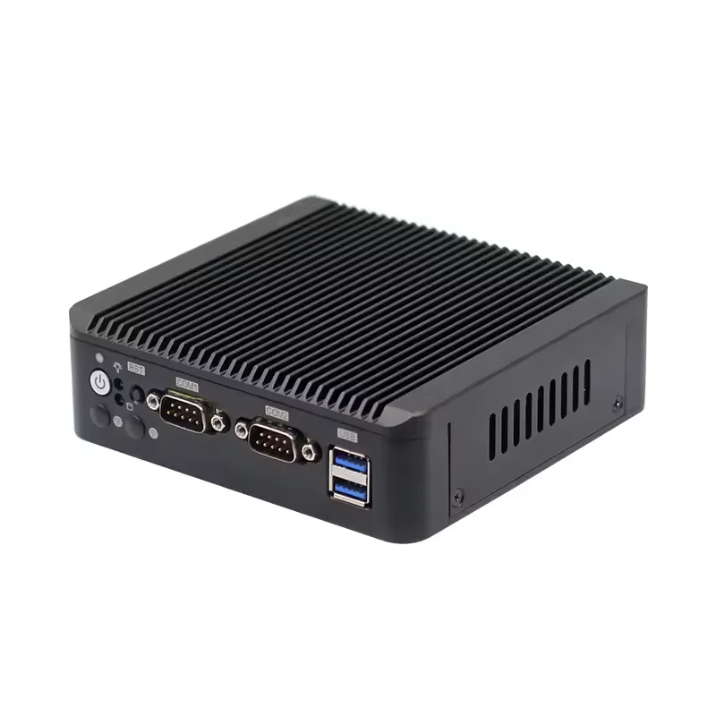 Zunsia Fanless Industrial Dual LAN Mini PC Kiosk Thin Client Intel Gemini Lake SOC J4125/N4100/N5000 DDR4 Industrial Computer