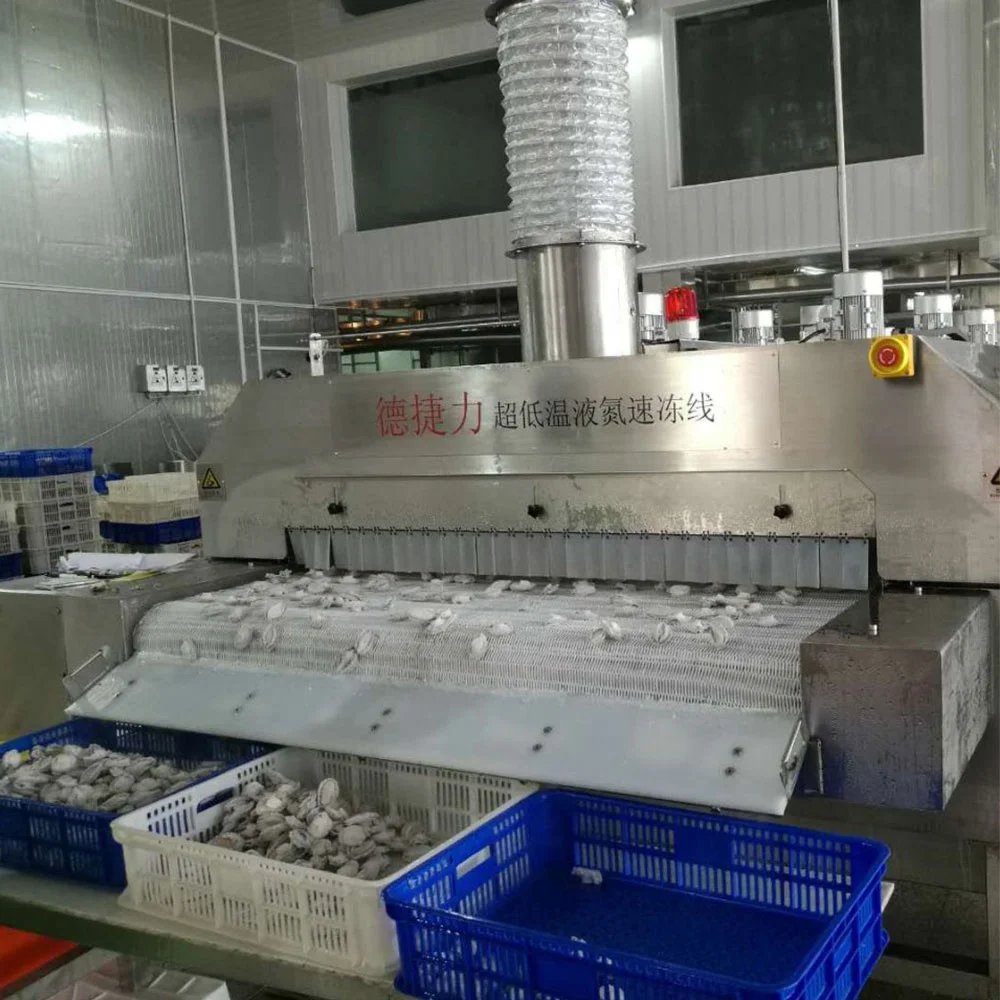 DJL seafood liquid nitrogen machine iqf quick freezing freezer