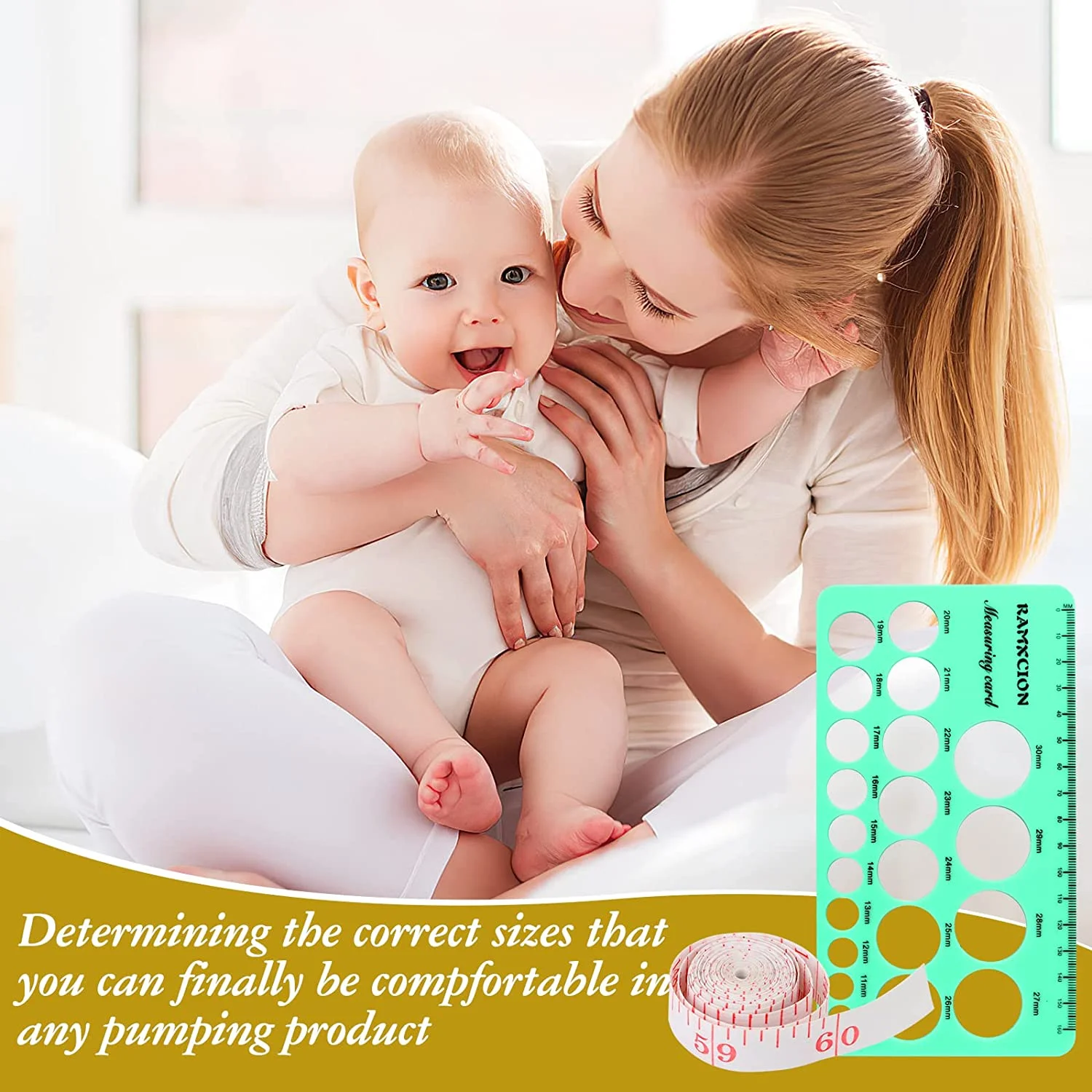 Amazon de superventas Collapsible Bendable Silicone Measure Nipple SizeTools sin BPA Silicon Nipple Ruler Measurements