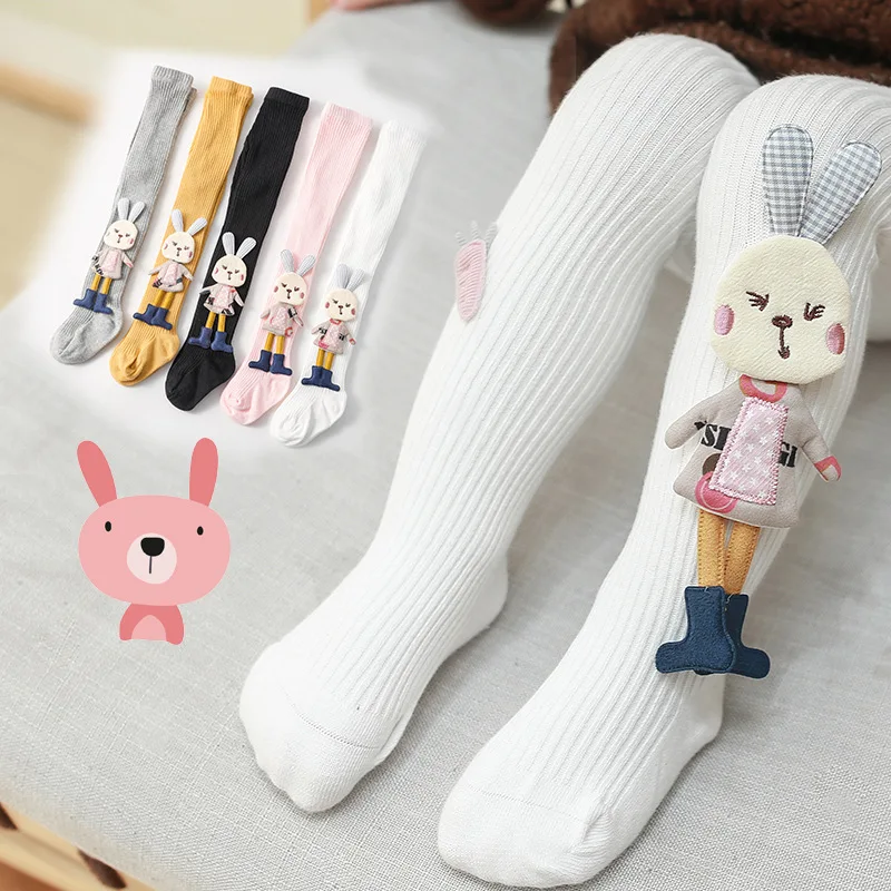 High Quality Cotton Baby Pantyhose Adjustable Baby Leggings Cute Cartoon Tights For Baby Girl