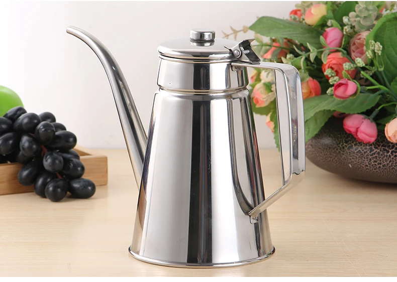 Household Kitchen Tools Sus 304 Stainless Steel Sauce Vinegar Kettle Oil Bottle Seasoning Pot Oilcan