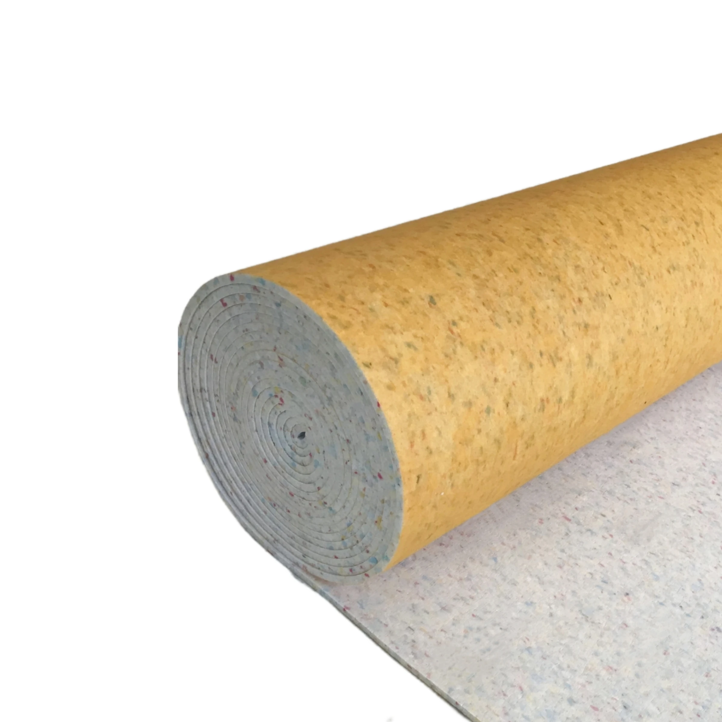 7mm Single-sided non-woven fabric or PE film fire retardant underlay for carpets non slip carpet underlay