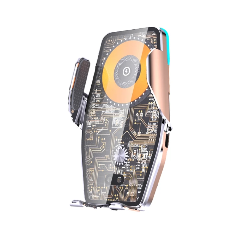 Заводская оптовая цена 15 Вт Быстрая зарядка автомобильное беспроводное зарядное устройство держатель с инфракрасной индукцией