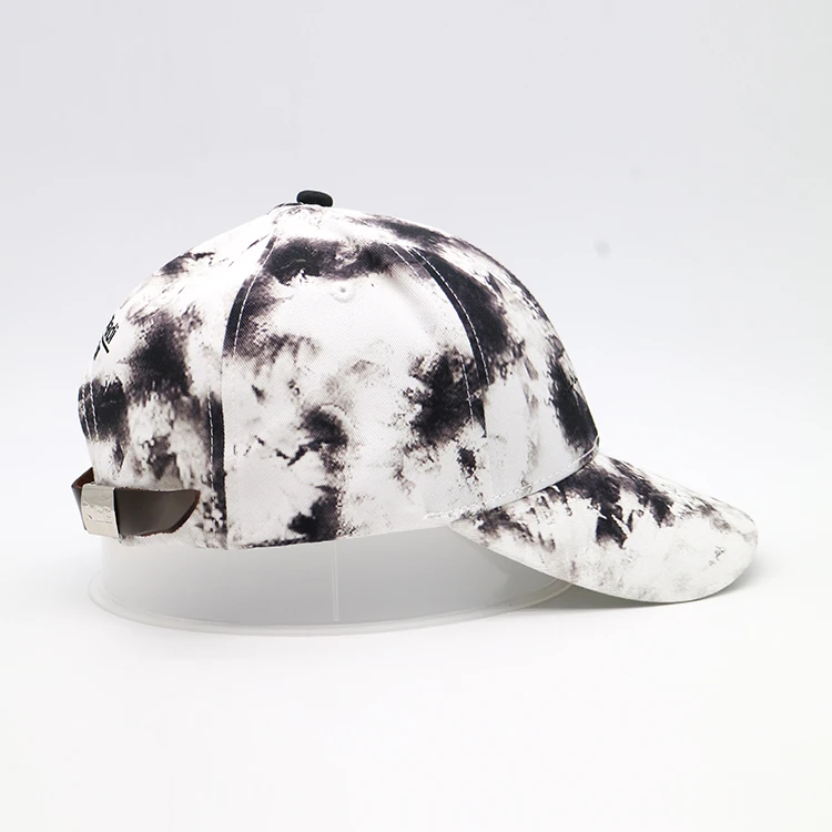 2022 New Design Tie Dye Gradient Ramp Baseball Cap Korean Street Fashion Color Cap With Leather Strap