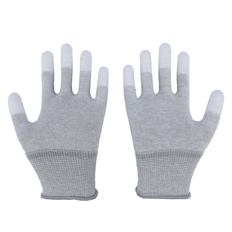 Low Price 13 Size Anti Static PU Coated Gloves ESD Top Fit Gloves
