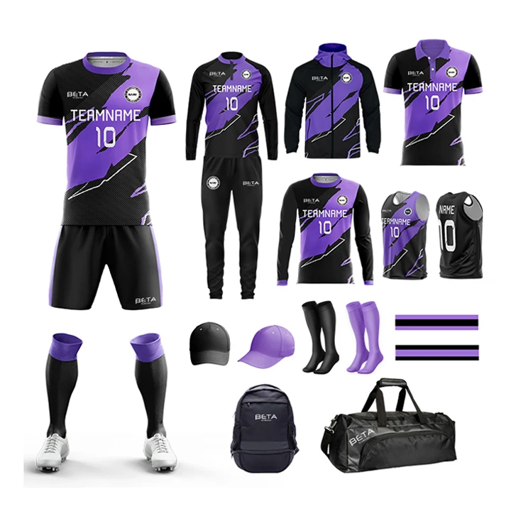 BETA Custom Soccer Shirt Wear Football Kit Dropshipping Football Shirt Football Uniforms Set Sublimated Soccer Jersey For Sale