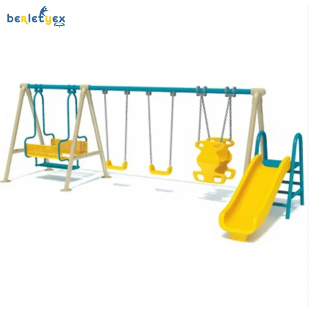 New Design Outdoor Sports Swing Playground Equipment Colorful Safe Kids Adventure Swings Seat Chair Play Slide Park Game Toys
