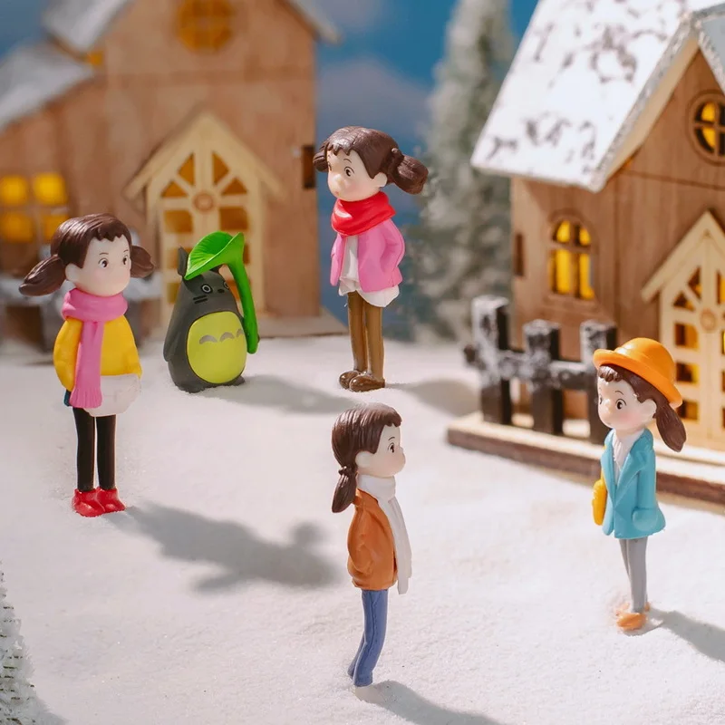 Cartoon Figure Plastic Creative Figurines Car Decoration Home Cute Girl Doll