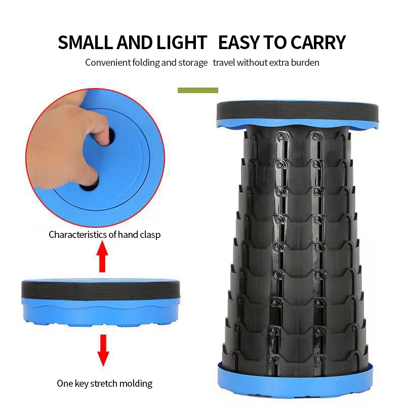 New style outdoor camping retractable telescopic folding stool beach chair foldable for fishing and beach