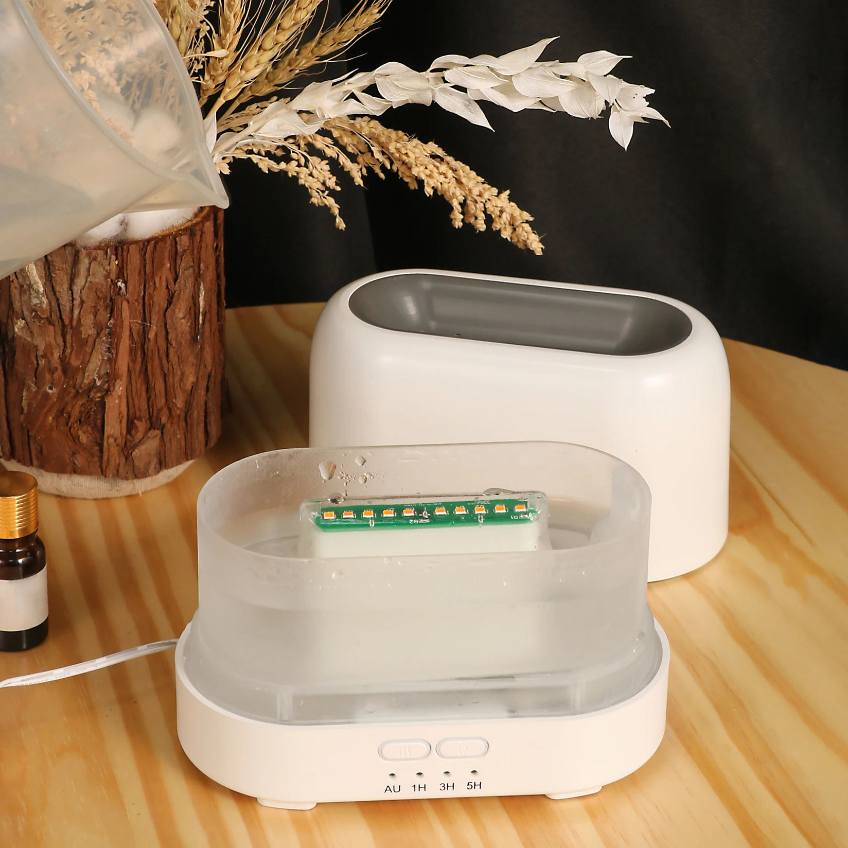 2022 New Style Desktop Essential Oil Diffuser Imitate Blue Flame Aroma Diffuser Ultrasonic Air Humidifier